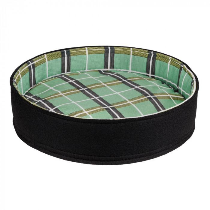 Лежак для собак BronzeDog повсть+бязь Круглий чорний, розмір XL