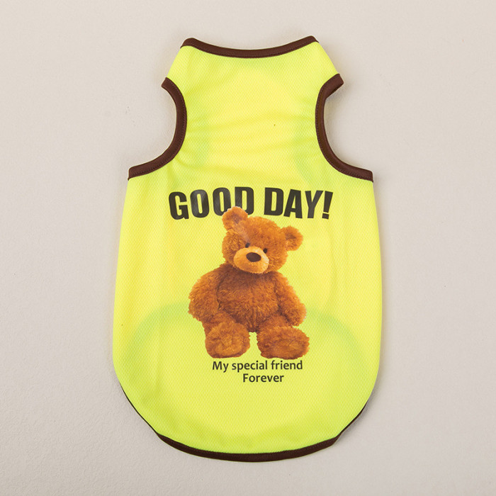 Літня майка для собак "Good Day", жовта, розмір XL