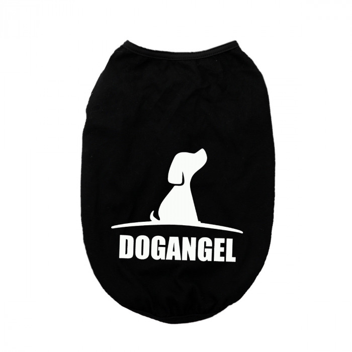 Літня трикотажна майка для собак "Dog Angel", чорна, розмір L
