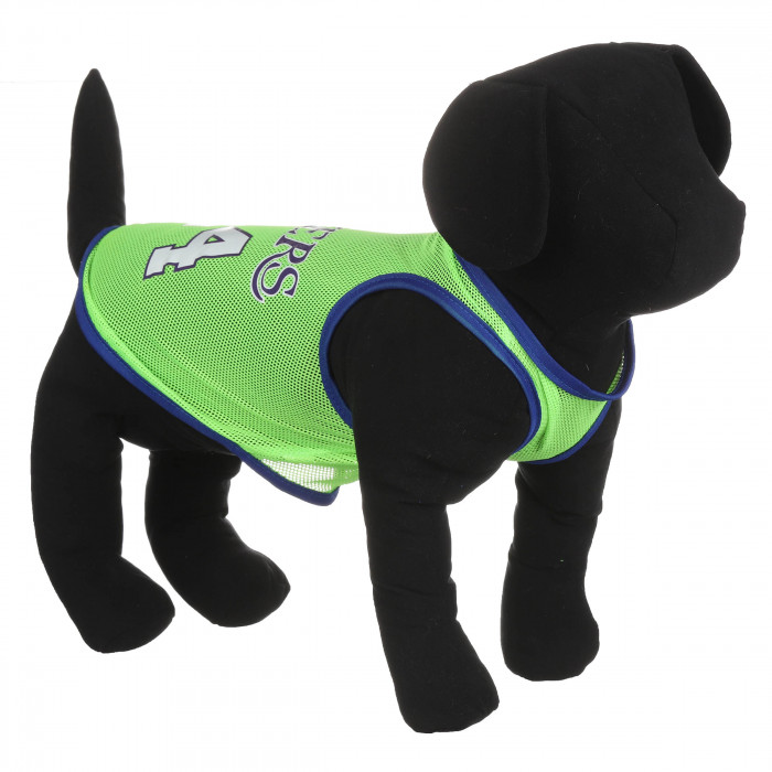 Літня сітчаста майка для собак і котів "№ 24", зелена, розмір XL