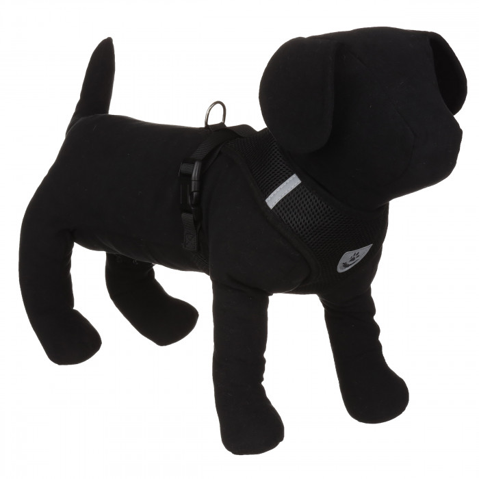 Сетчатая легкая шлейка для выгула собак с поводком, черная, размер S