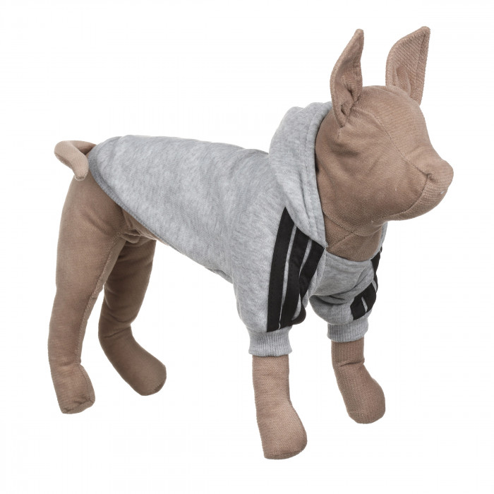 Осінньо-весняна однотонна толстовка для котів та кішок "Спорт", сіра, розмір S