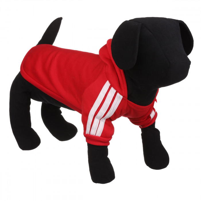 Осінньо-весняна однотонна толстовка для собак "Спорт", червона, розмір S
