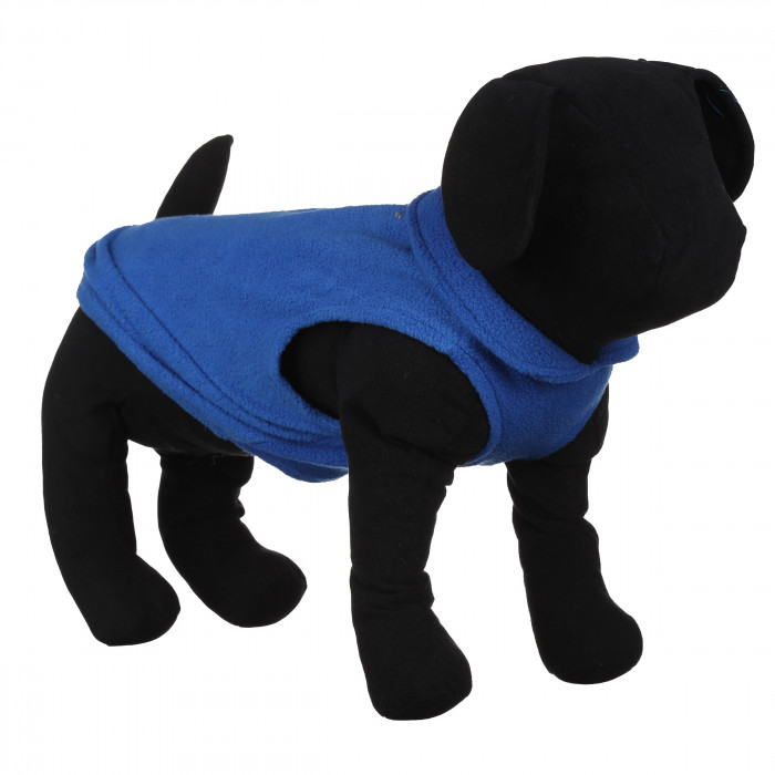Осінньо-весняний жилет для собак з кільцем "Однотон", синій, розмір XS