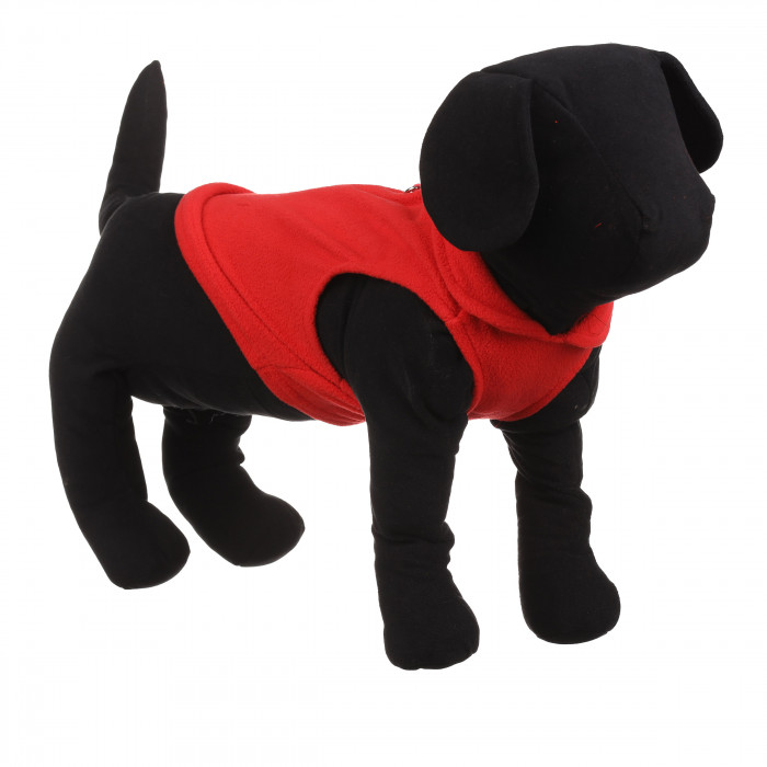 Осінньо-весняний жилет для собак з кільцем "Однотон", червоний, розмір XS