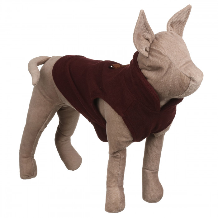 Осінньо-весняний жилет для котів та кішок з кільцем "Однотон", коричневий, розмір XS