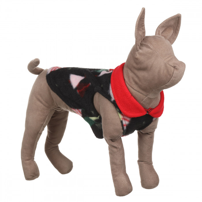 Осінньо-весняний жилет для котів та кішок з кільцем "Малюнок", чорний, розмір XS