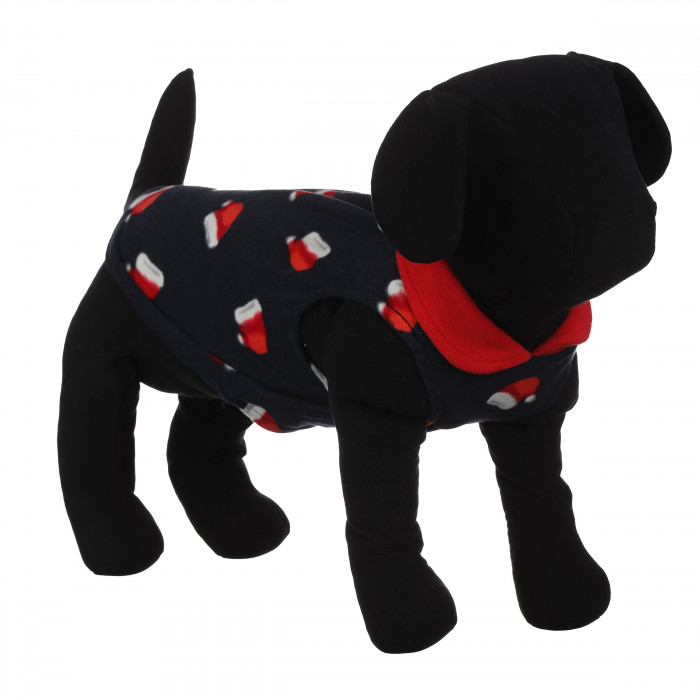 Осеннее-весенний жилет для собак с кольцом "Рисунок 2", черный, размер XS