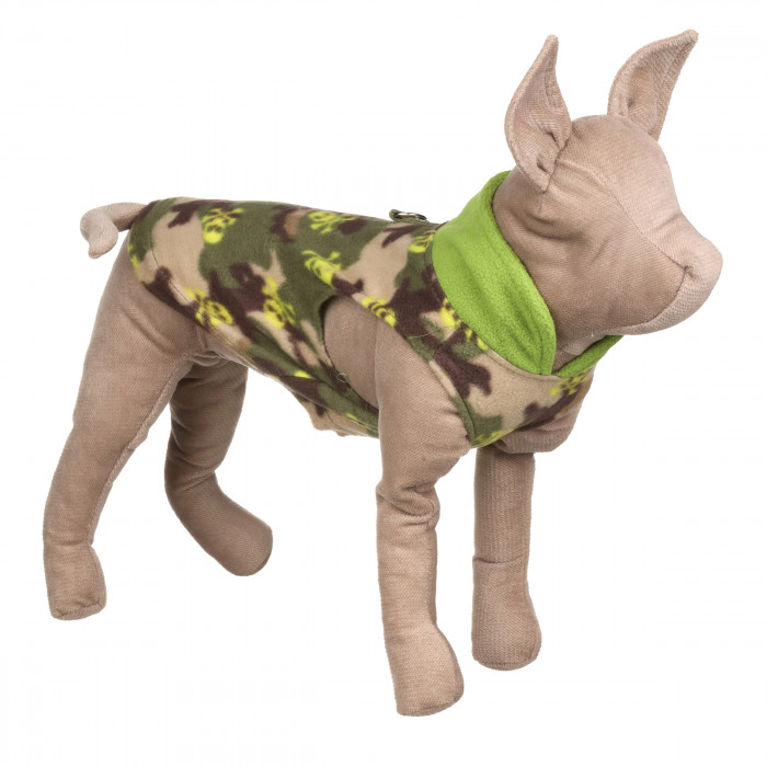 Осінньо-весняний жилет для котів та кішок з кільцем "Малюнок 2", хакі, розмір XS