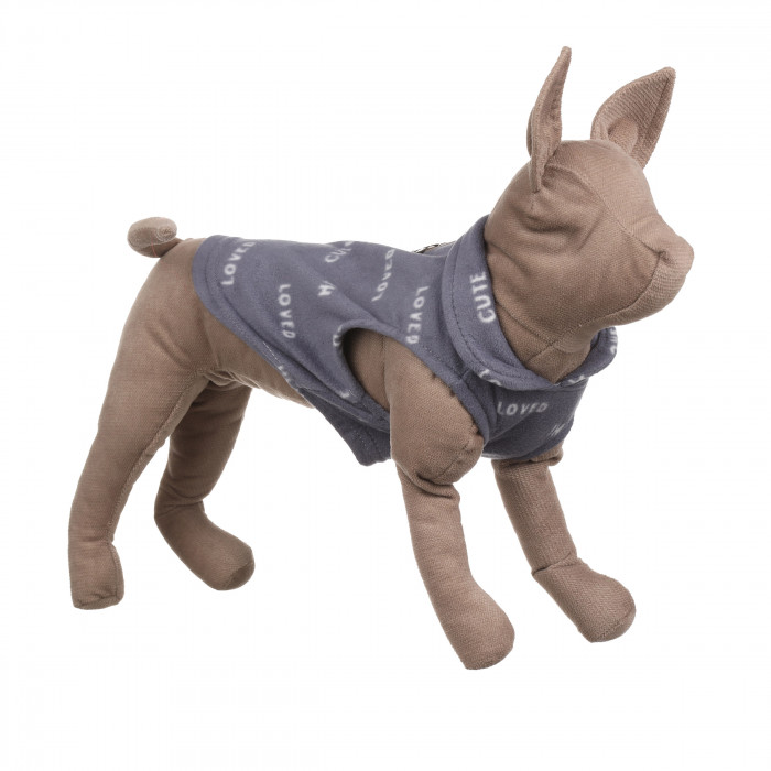 Осінньо-весняний жилет для котів та кішок з кільцем "Малюнок", сірий, розмір XS