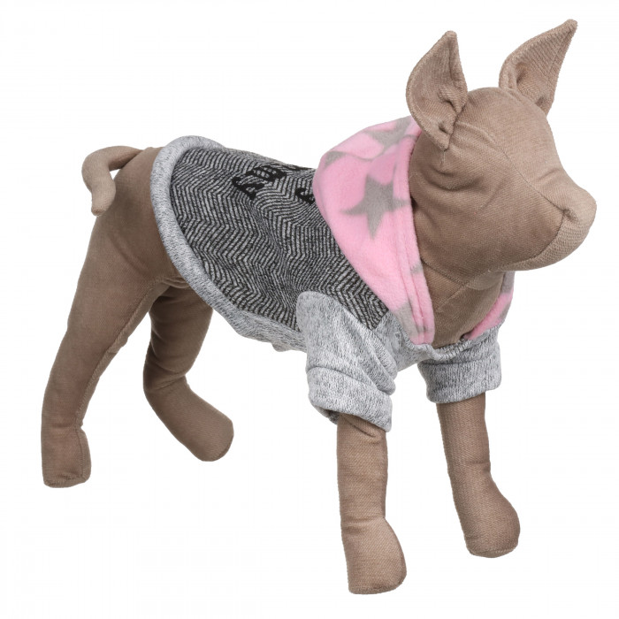 Тепле флісове худі для котів та кішок "Я люблю матусю", сіре, розмір XS