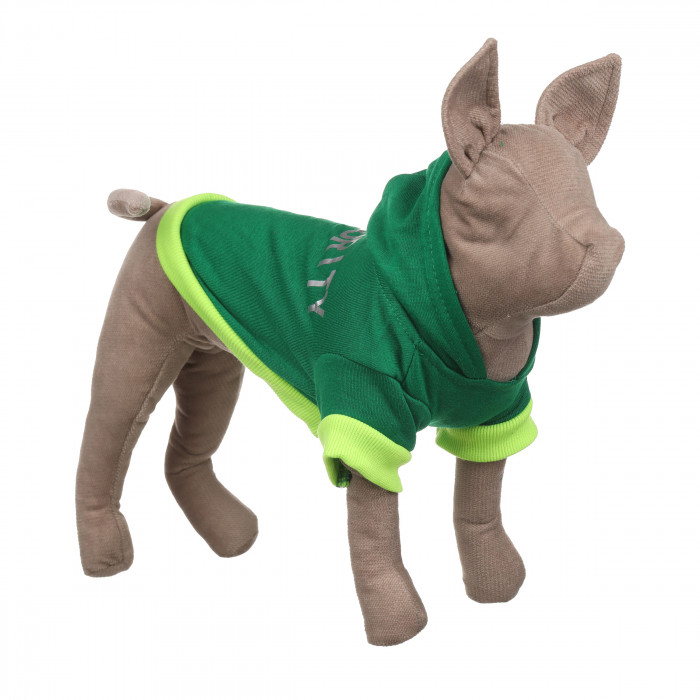 Осіннє весняне тонке худі для котів та кішок "Security", зелене, розмір XS