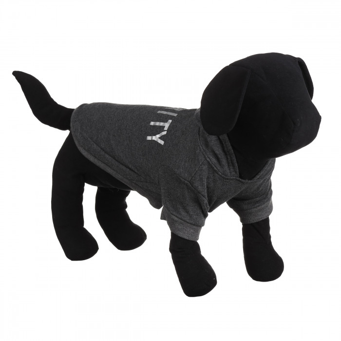 Осеннее весеннее тонкое худи для собак "Security", серое, размер XS