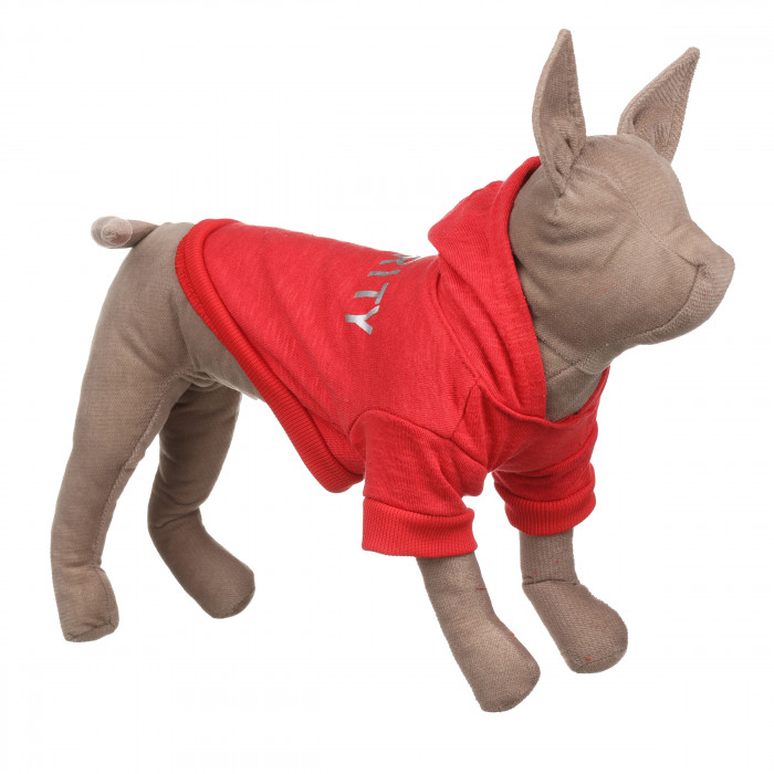 Осіннє весняне тонке худі для котів та кішок "Security", червоне, розмір XS