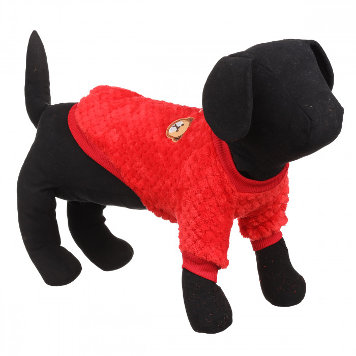 Осінньо-весняний в'язаний махровий светр для собак, червоний, розмір XS