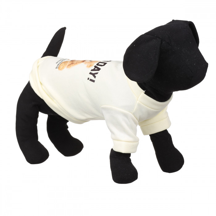 Демісезонний кроп-світшот для собак "Good Day", білий, розмір XS