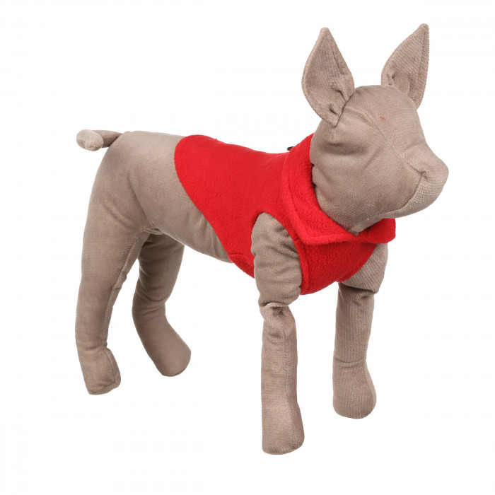 Демисезонная кофта для котов и кошек с кольцом для поводка, красная, размер XS