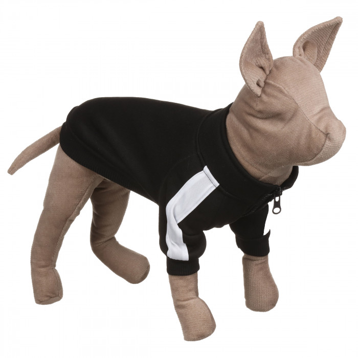 Демісезонна спортивна кофта на блискавці для собак "Sport", чорна, розмір S