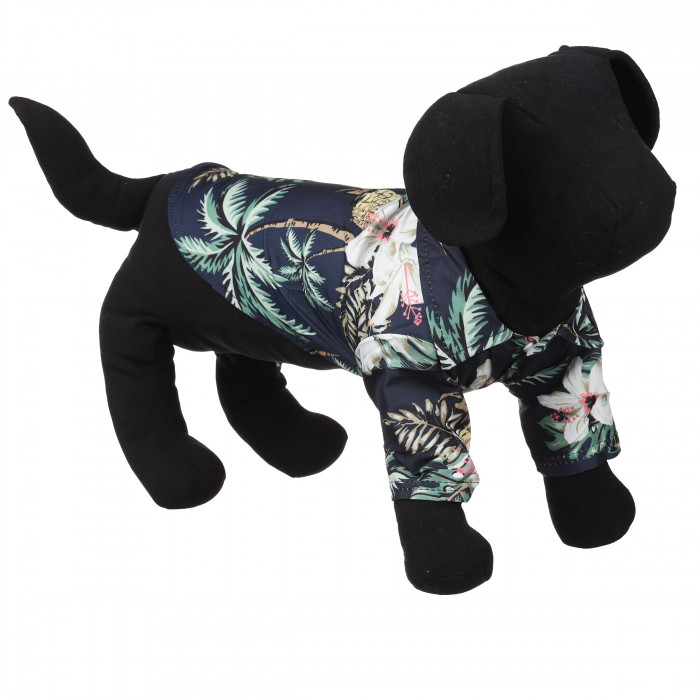 Летняя гавайская рубашка для собак на море, черная, размер XS