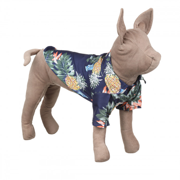 Літня гавайська сорочка для котів та кішок на море, синя, розмір XS