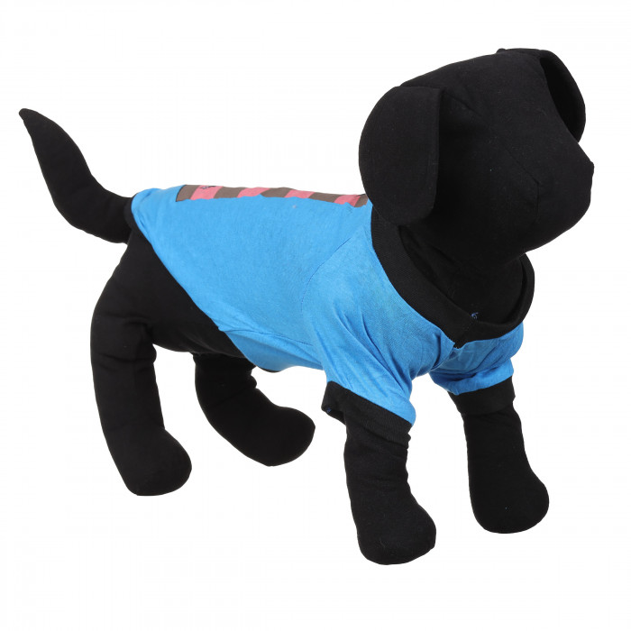 Літня футболка для собак "Краватка", синя, розмір XS