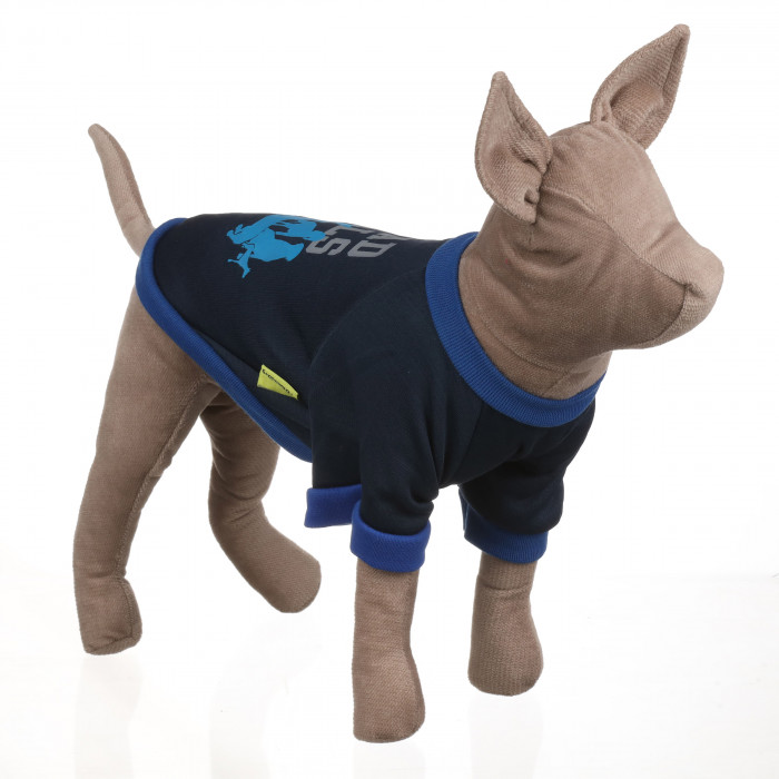 Демисезонный свитшот для котов и кошек "Squad goals", синий, размер XS