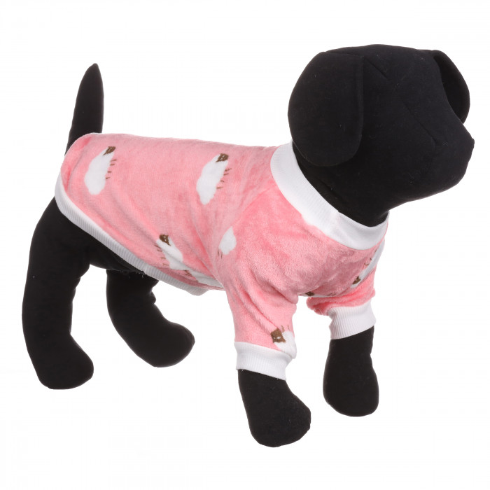 Осіння махрова кофта для собак "Sheep", рожевий, розмір S
