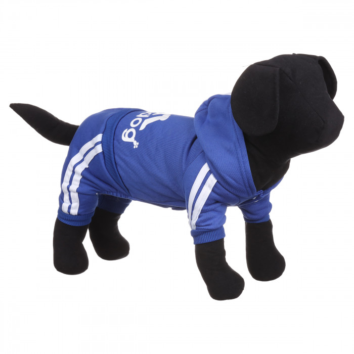 Спортивный костюм, комбинезон для собак "Adidog", синий, размер XL