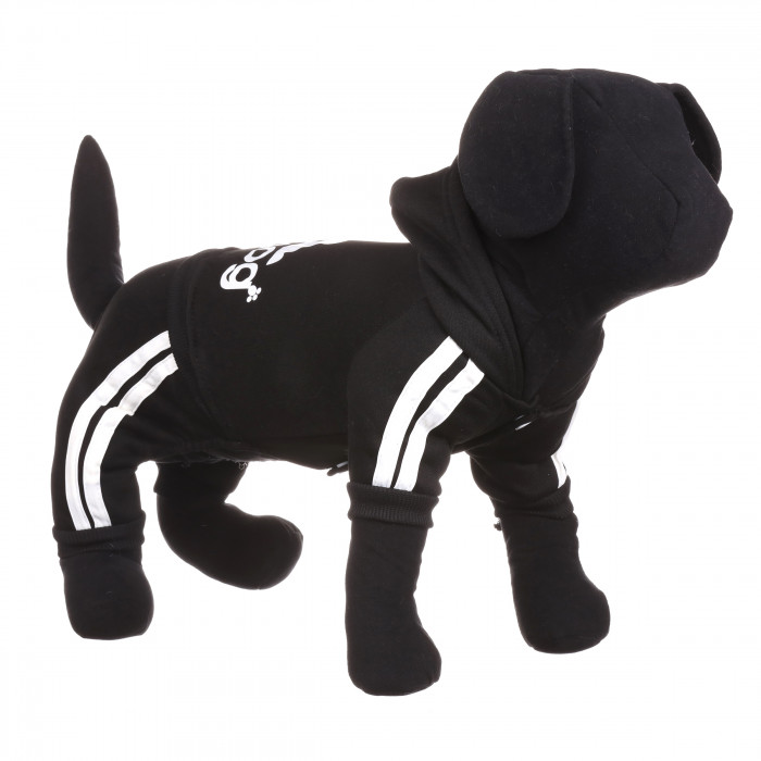 Спортивний костюм, комбінезон для собак "Adidog", чорний, розмір XS