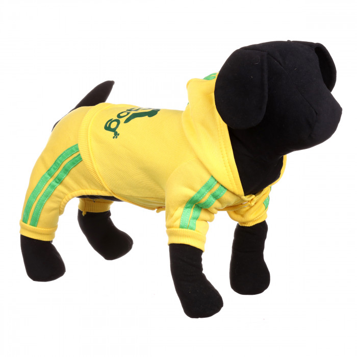 Спортивний костюм, комбінезон для собак "Adidog", жовтий, розмір M