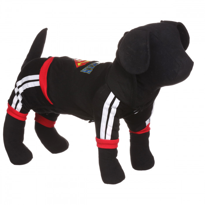 Спортивный костюм, комбинезон для собак "Superman", черный, размер XL