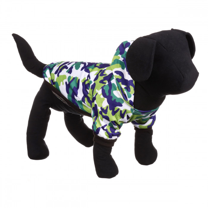 Осіння толстовка для собак "Камуфляж", зелена, розмір 3XL