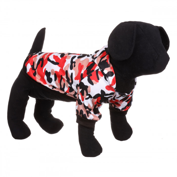 Осіння толстовка для собак "Камуфляж", червона, розмір 2XL