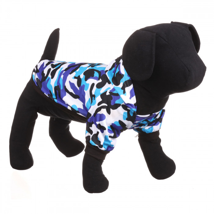 Осіння толстовка для собак "Камуфляж", синя, розмір 2XL