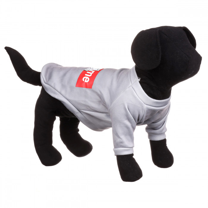 Осінньо-весняна толстовка для собак "SUPREME", сіра, розмір L