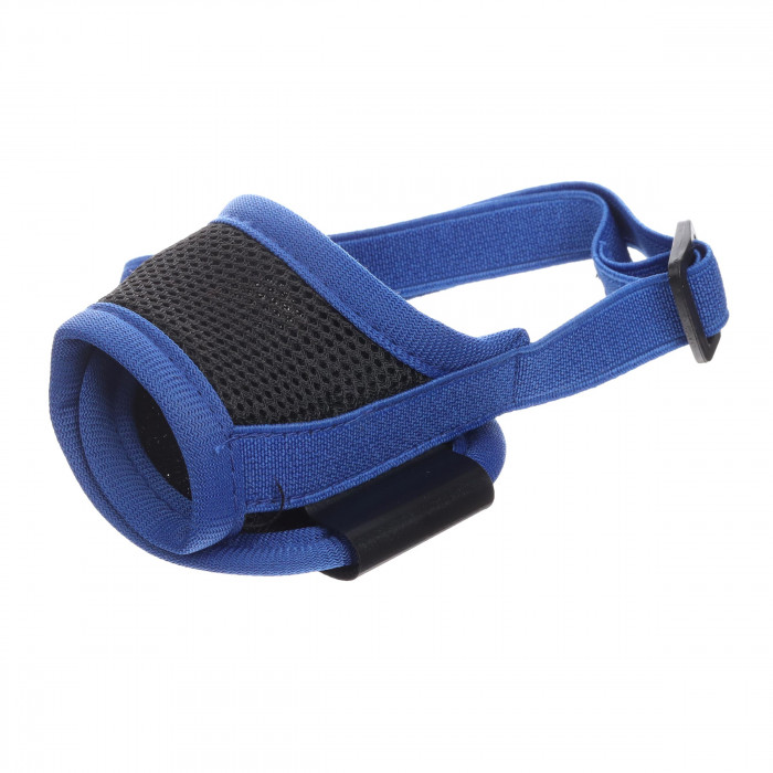 Регульований тканинний намордник для собак "Muzzle", синій, розмір S